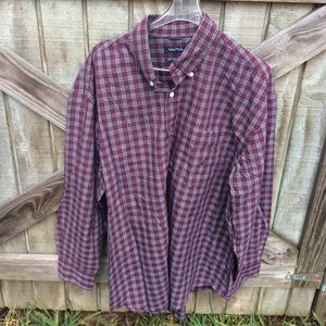 Mens Nautical Long Sleeve Checkered Shirt B1